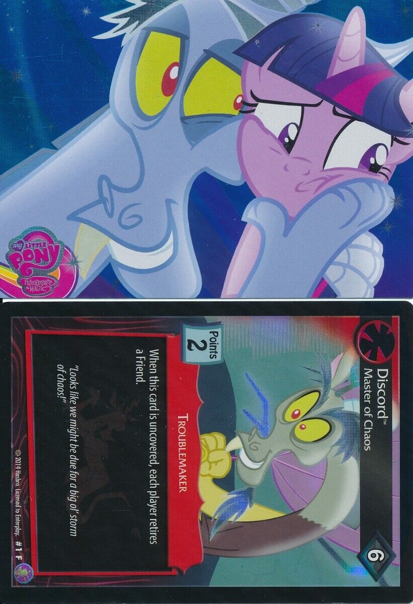 MY Little Pony Series 3 Foil Card Discord #F61 & #1 F CCG Gaming Discord Card