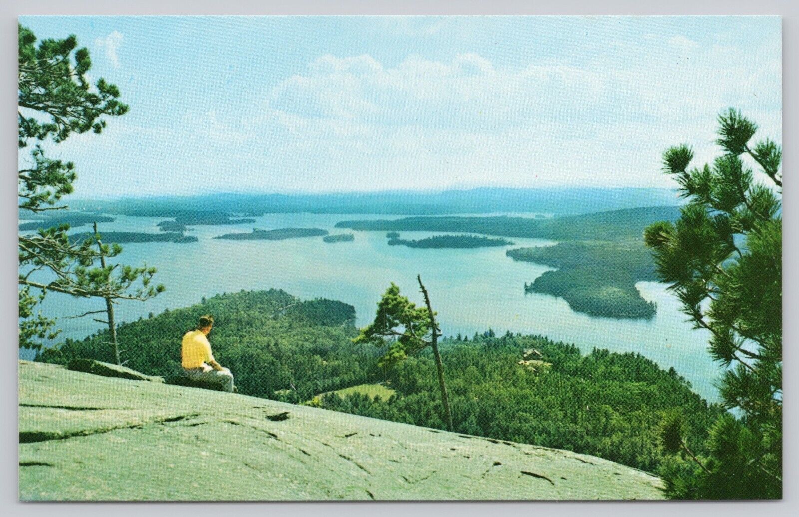 Rattlesnake Mountain New Hampshire, Big Squam Lake, Vintage Postcard