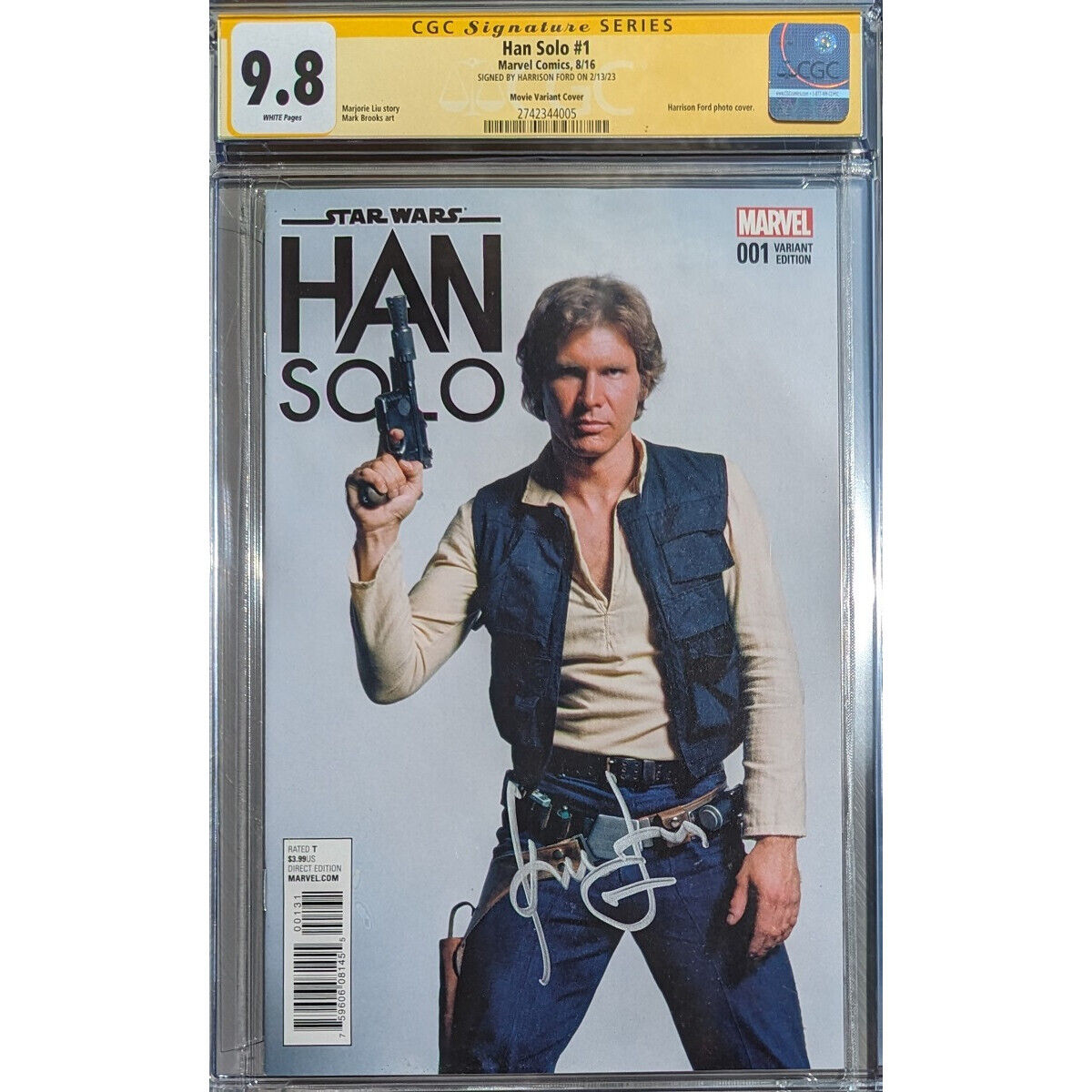 Han Solo #1__CGC 9.8 SS__Signed by Harrison Ford