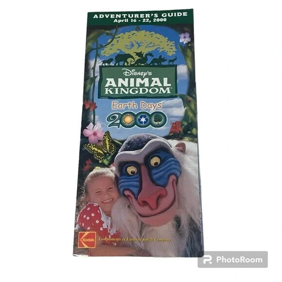 Vintage Disney Animal Kingdom Earth Day Celebration 2000 Brochure Guide