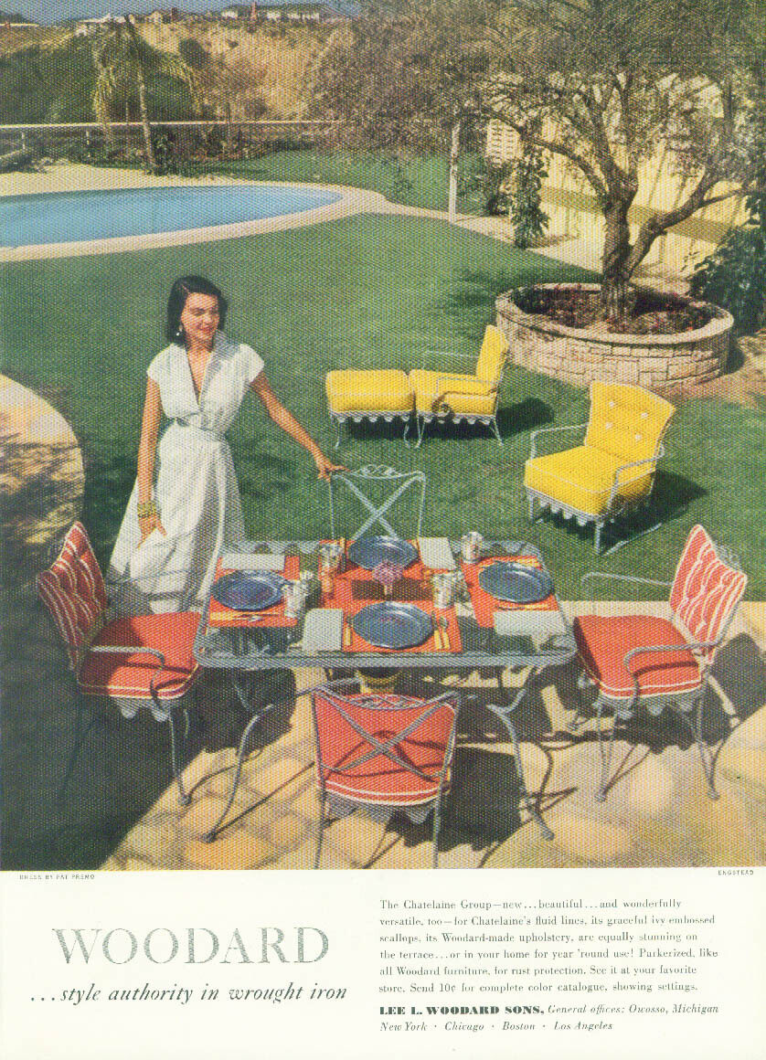 The Chatelaine Group Woodard Style Authority in Wrought Iron ad 1950