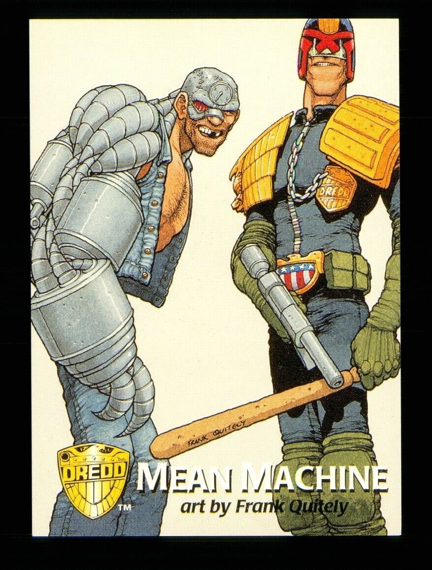 1 x card No 22 Judge Dredd 1995 Mean Machine art by Frank Quitely - S52