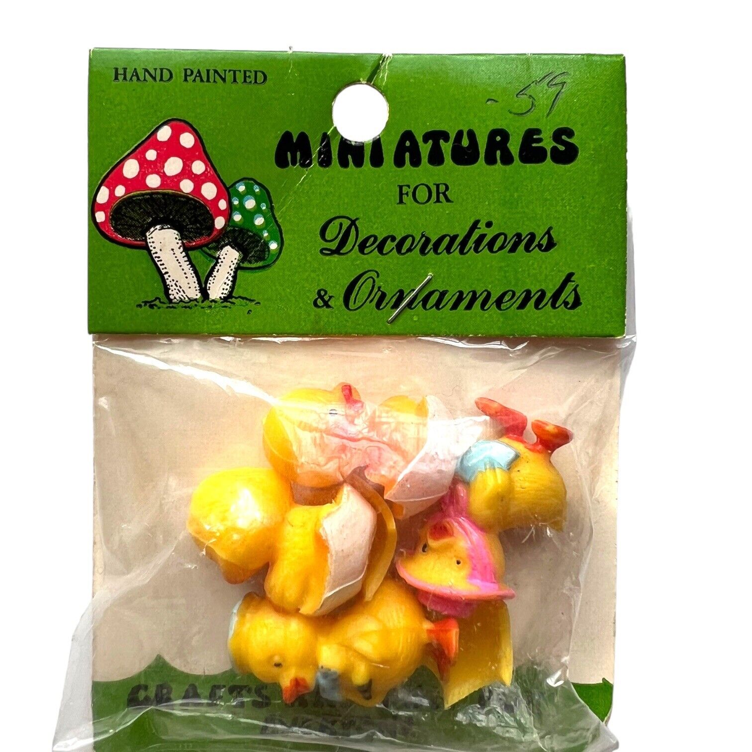 4 Pcs Handy Craft-Pak Vintage Miniatures Easter Figurines Decorations Ducks NIB