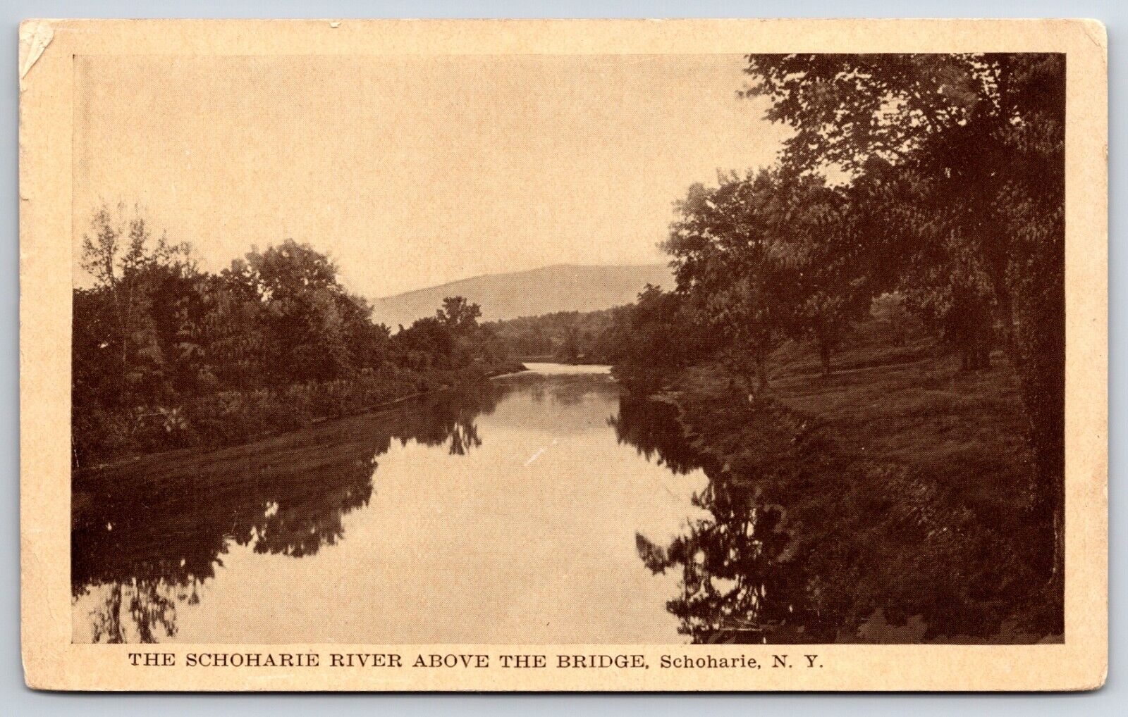 RPPC c1930\'s Schoharie River Above Bridge New York NY Printed Postcard