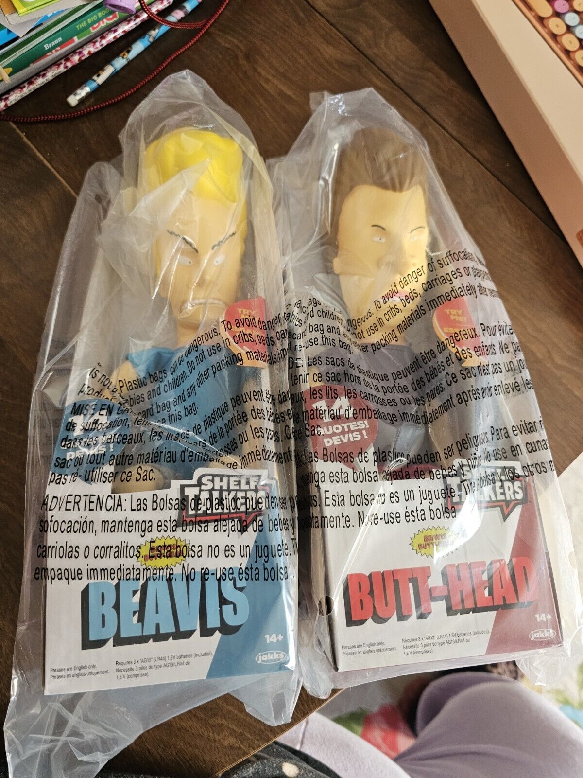 Beavis And Butthead Set Pull String Talking Doll Figures 12in Shelf Talkers New