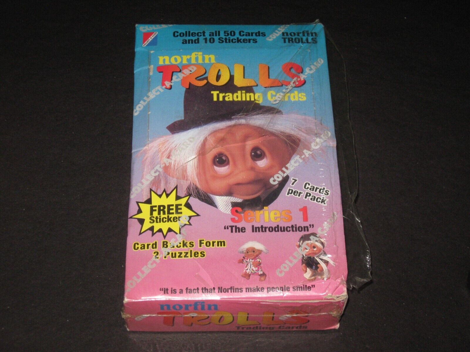 Vintage 1992 Series 1 - The Introduction Norfin Trolls Unopened Card Box