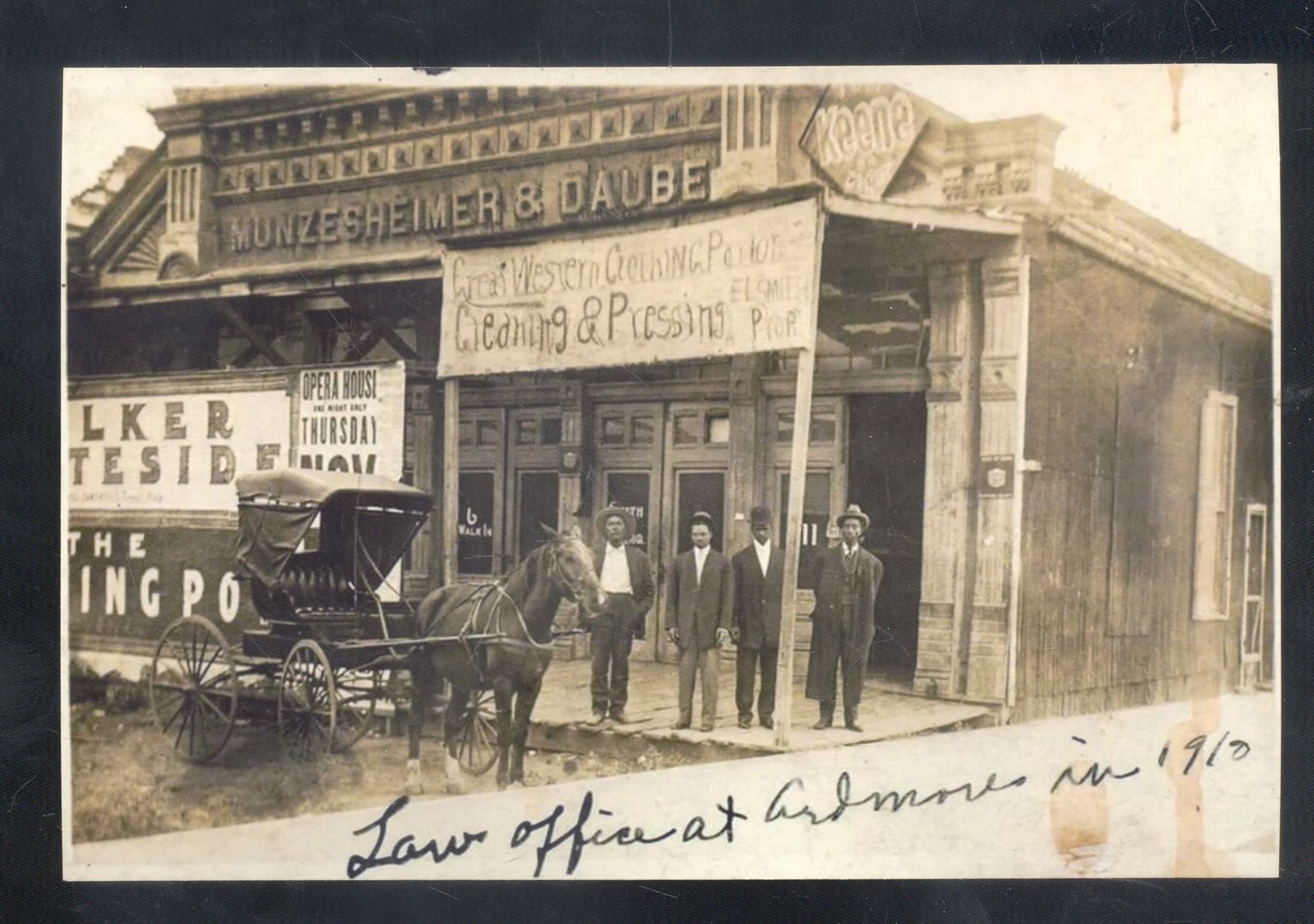 REAL PHOTO ARDMORE OKLAHOMA BLACK LAW OFFICE LAWYER POSTCARD COPY