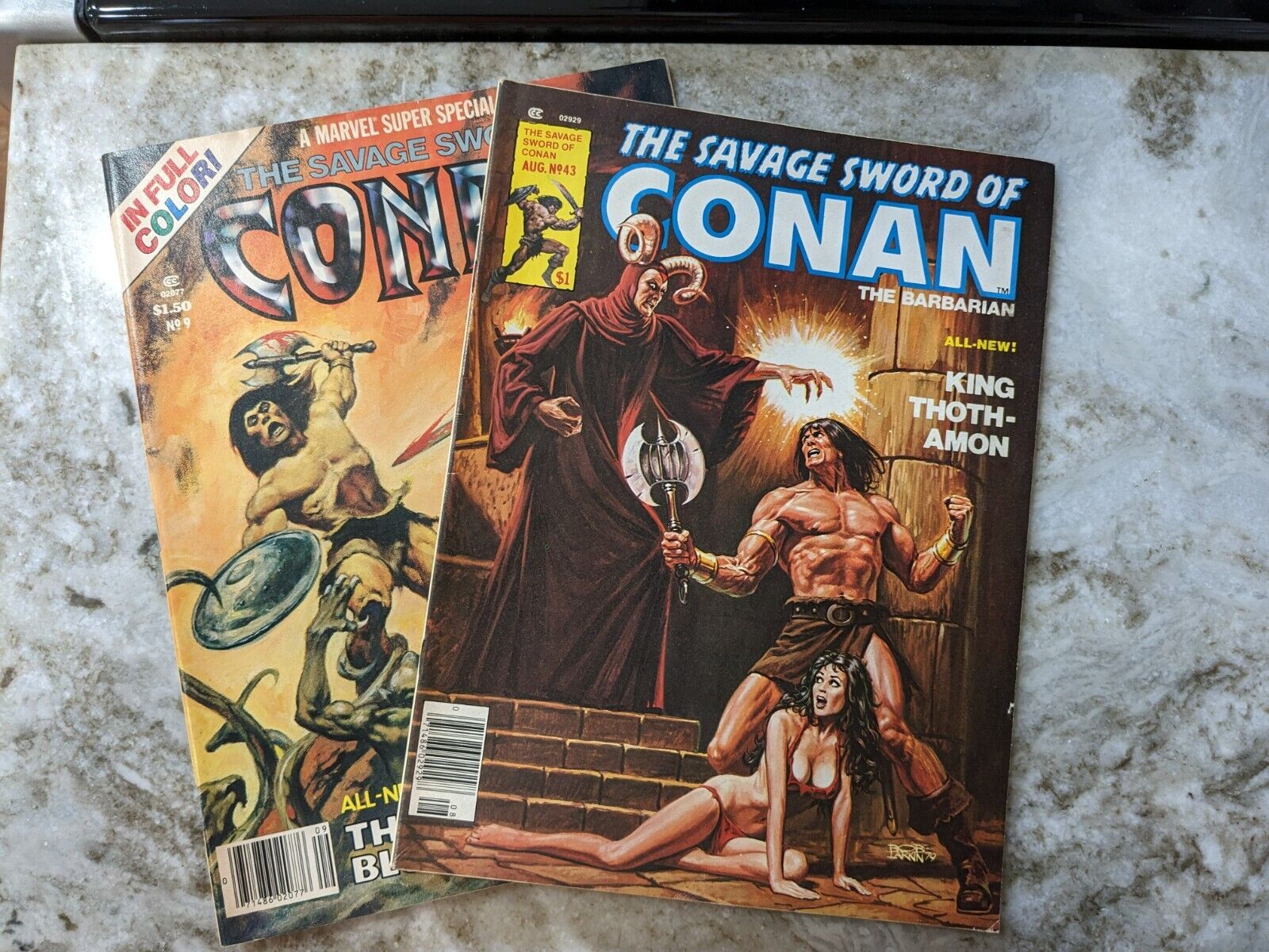 2- The Savage Sword of Conan The Barbarian, Very Good Condition