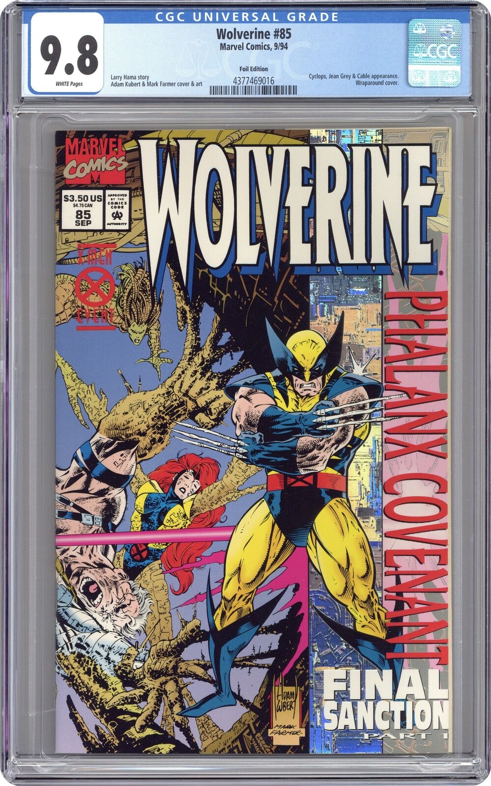 Wolverine #85 Kubert Variant CGC 9.8 1994 4377469016