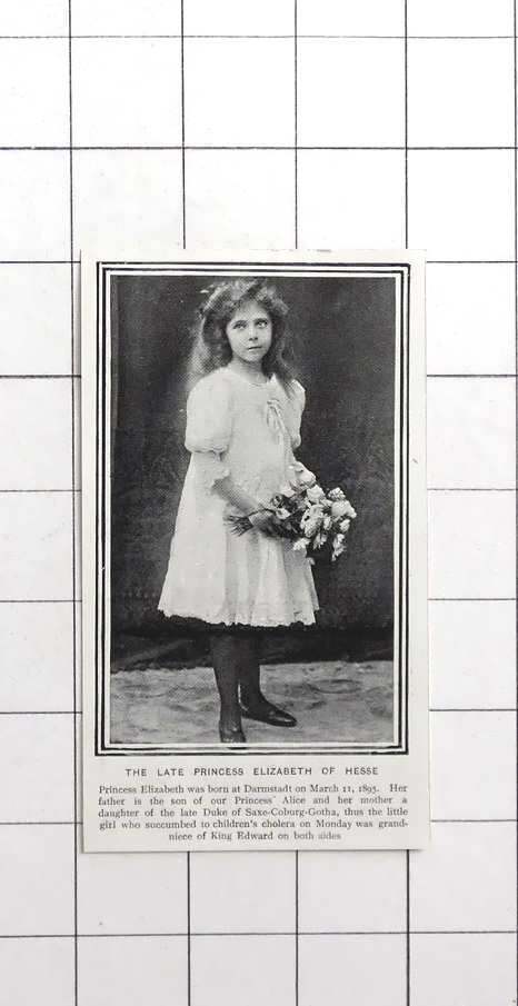 1903 The Lovely Late Princess Elizabeth Of Hess Who Succumbed To Cholera
