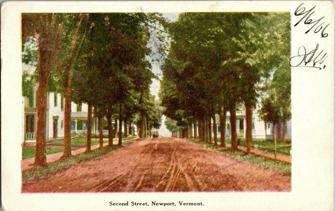 1906. 2ND STREET. NEWPORT, VT. POSTCARD YD10
