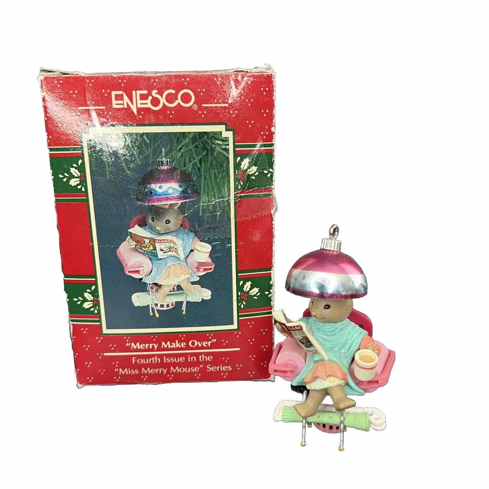 Vintage ENESCO Merry Make Over Christmas Tree Ornament - Salon, 90's (3