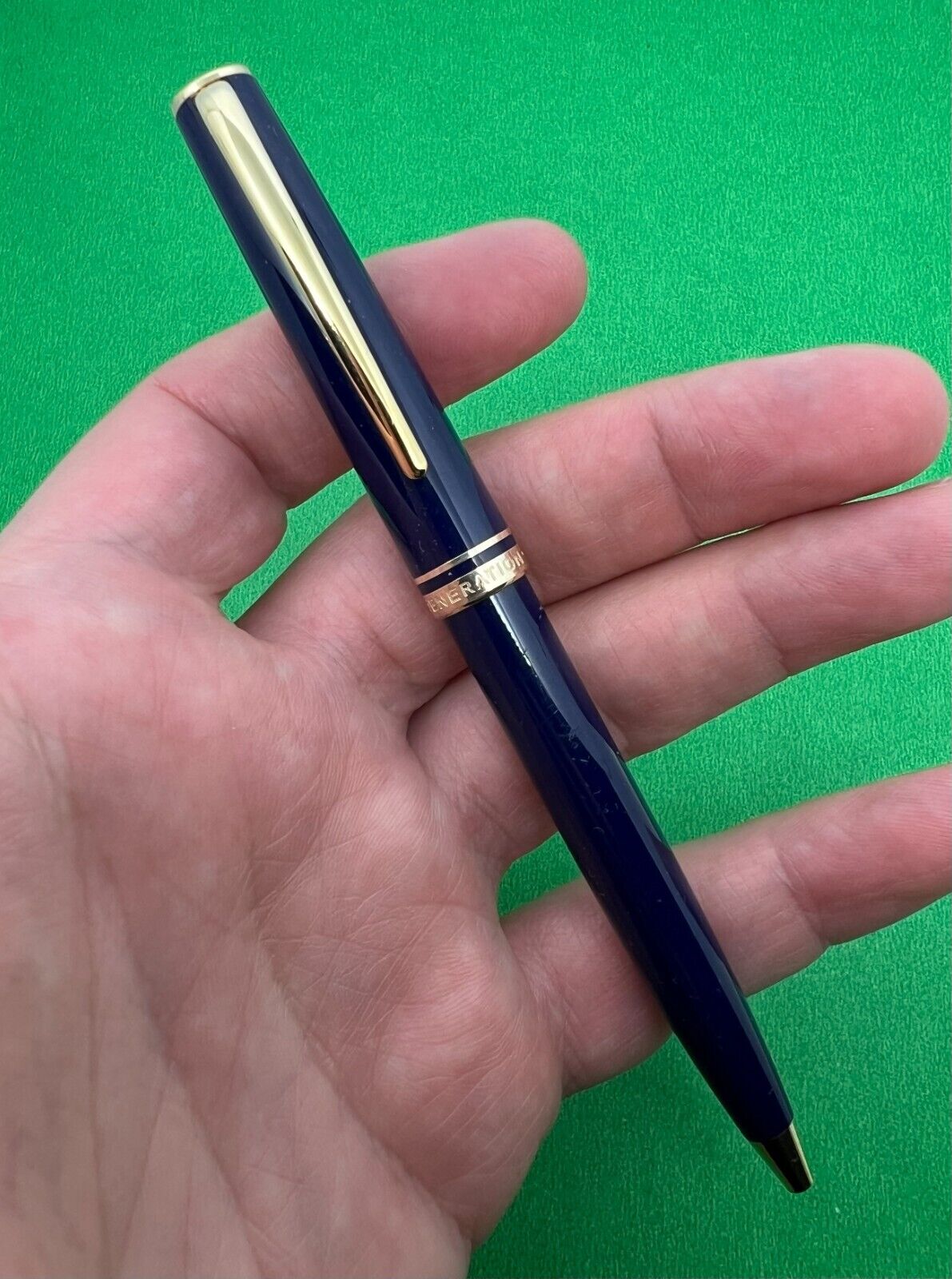AUTHENTIC Montblanc Generation Blue Gold Plated Ballpoint Pen