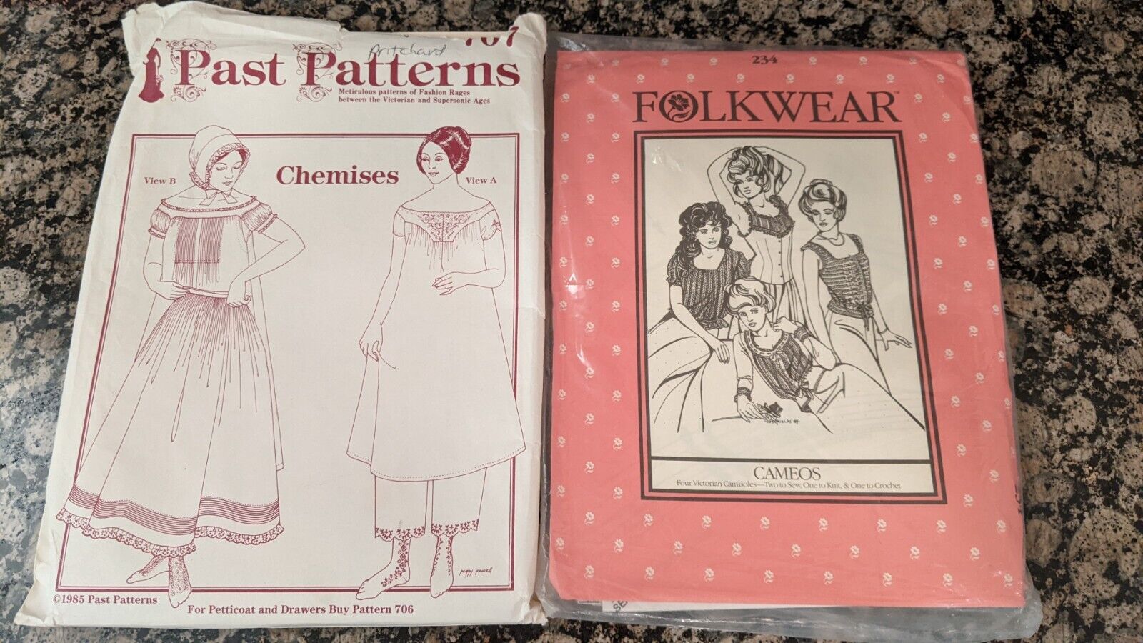 Victorian Chemise and Camisole patterns Folkwear Past Patterns Uncut FF