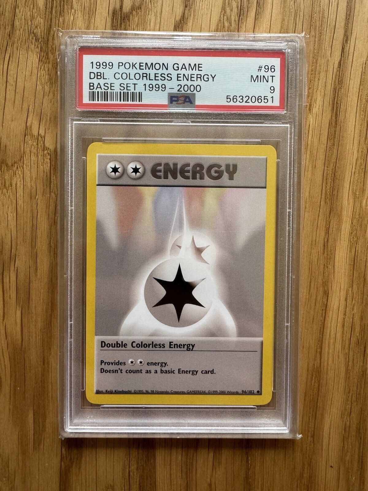 Double Colorless Energy PSA 9 96/102 - Pokémon TCG 1999-2000 Base Set