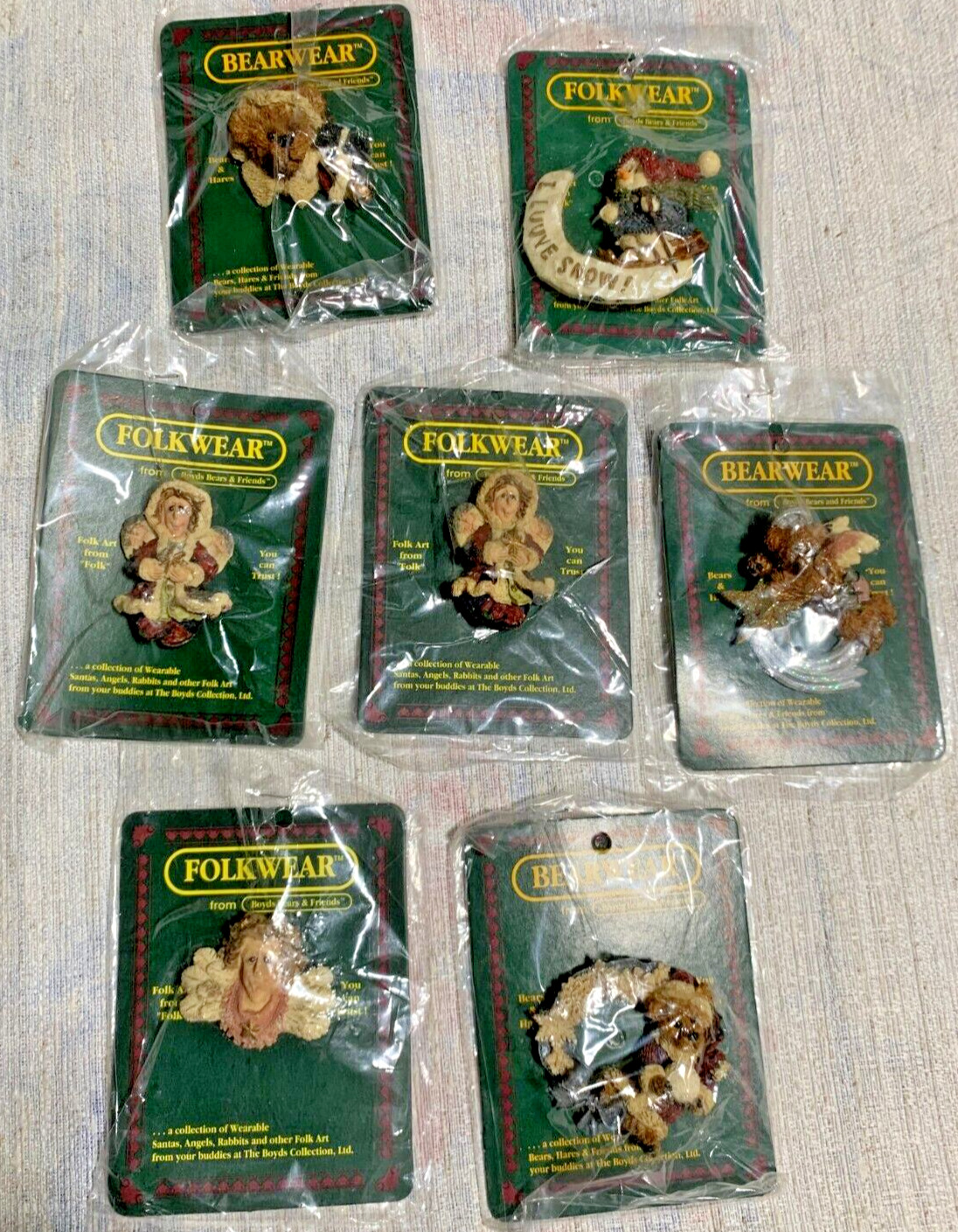 Vintage BEARWEAR Boyd’s Bears Pins Brooches Lot mix 7pc lot