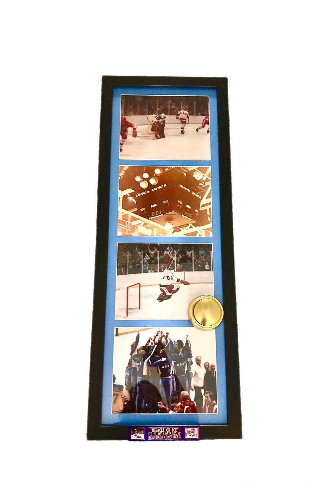 Official Miracle on Ice 4- 8 x 10 Picture Frame with last 30 seconds of the Game