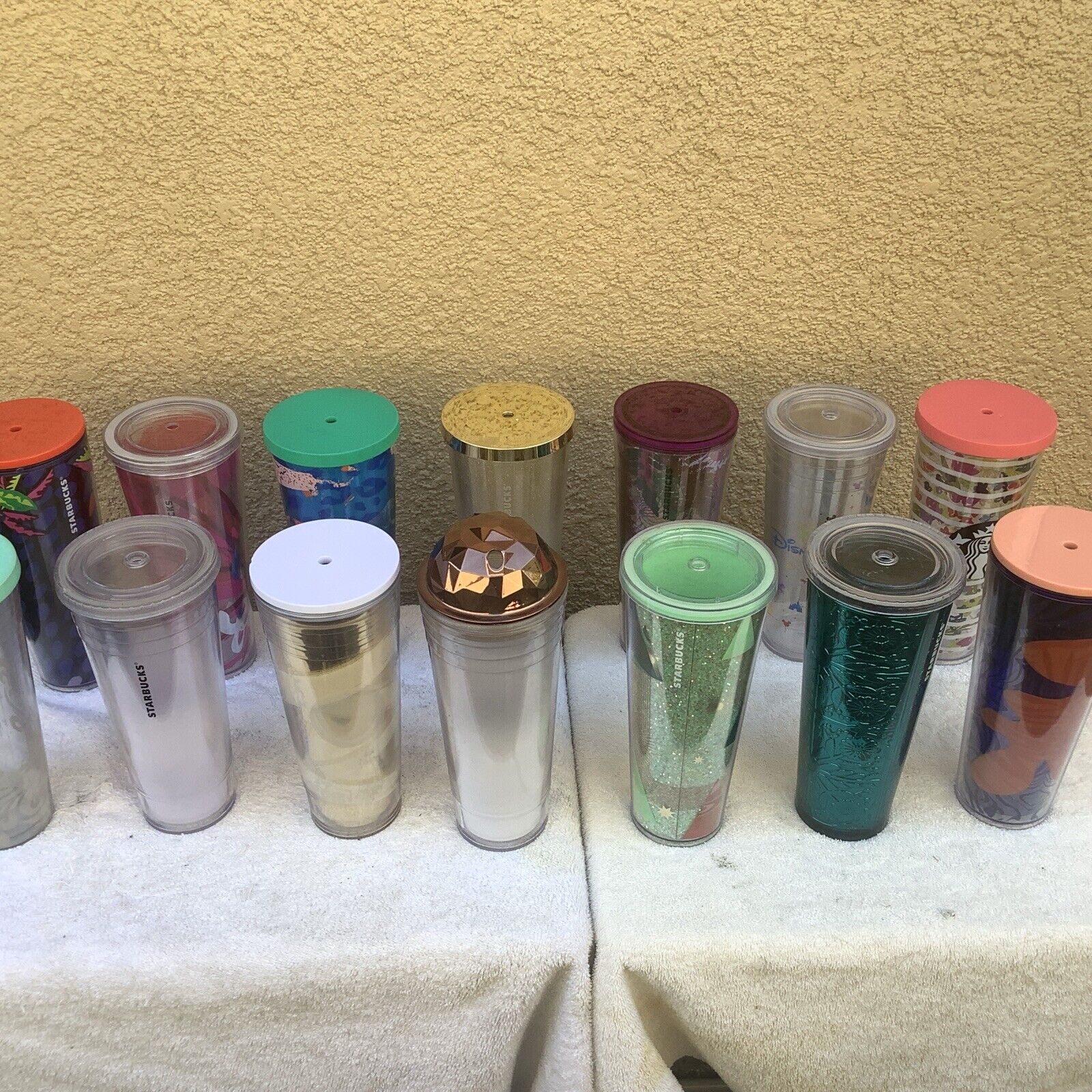 Lot Of 14 Starbucks 24 oz Tumblers Venti Cups Some New -lots Of Collectibles