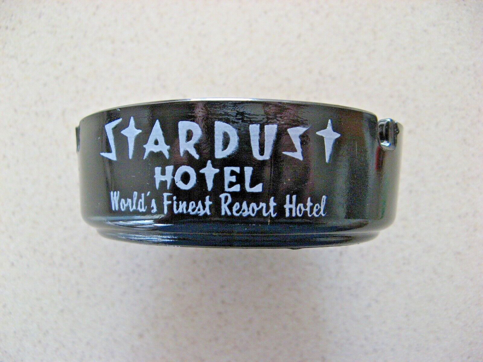 Vintage Stardust Hotel & Casino Las Vegas Black Ashtray 3.50\