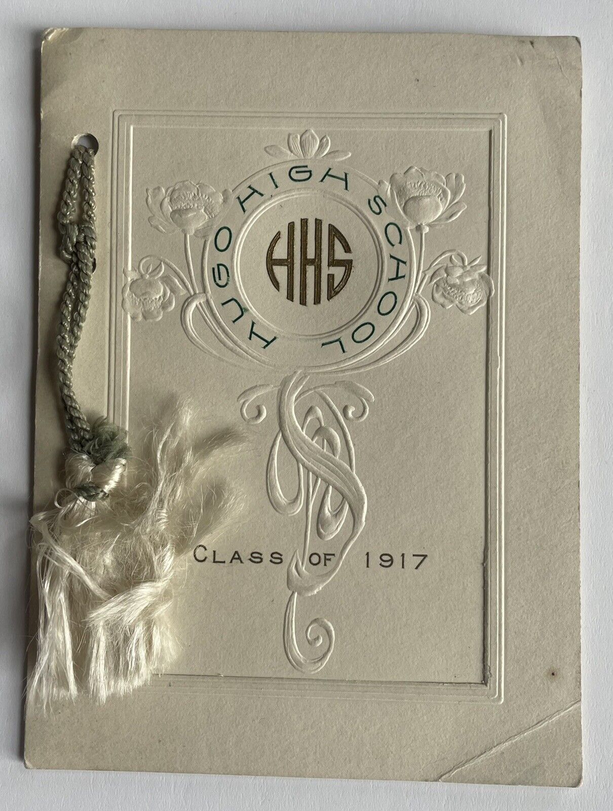 Antique 1917 Hugo Colorado High School Program
