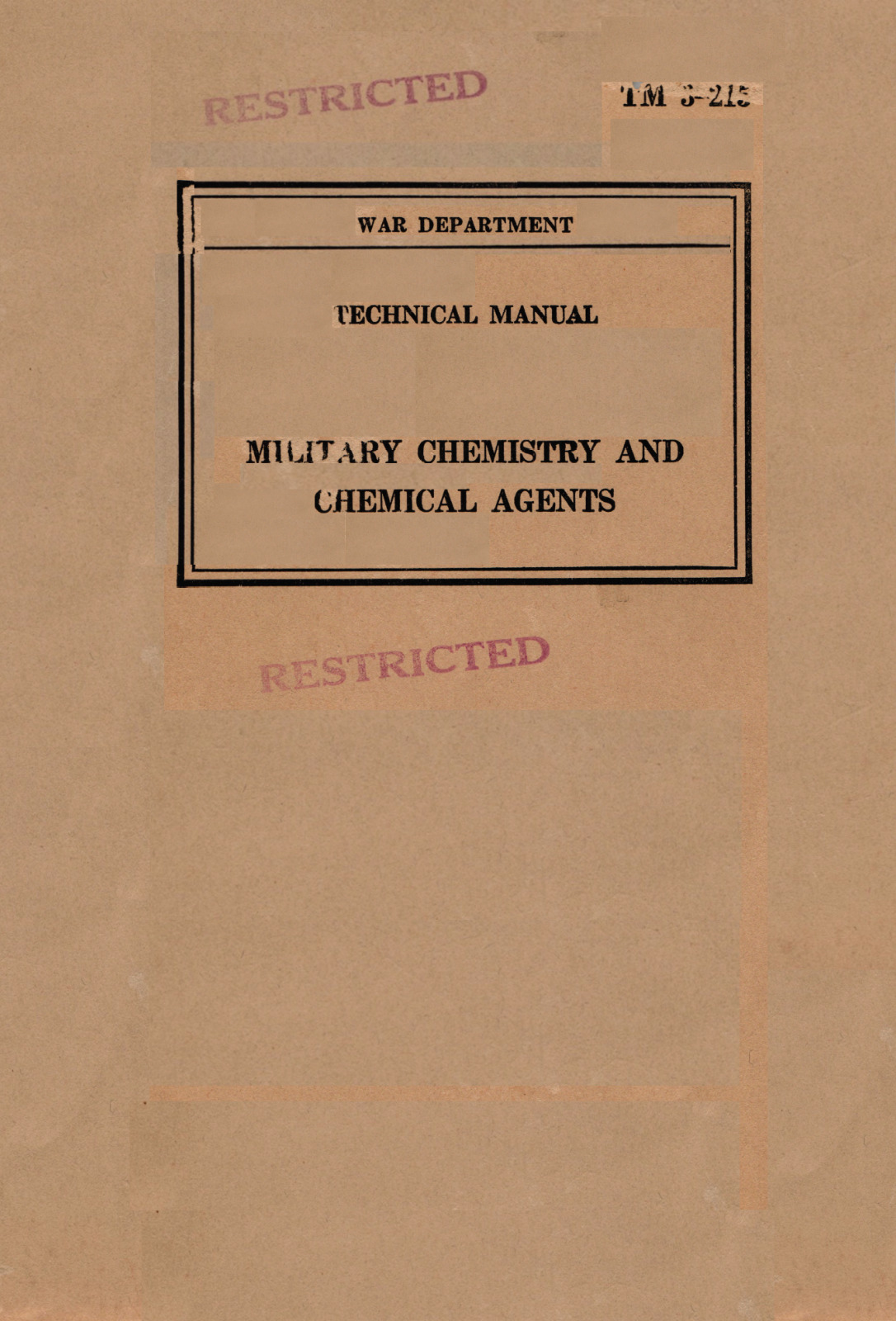 168 Page 1940 TM 3-215 MILITARY CHEMISTRY AND CHEMICAL AGENTS Book on Data CD