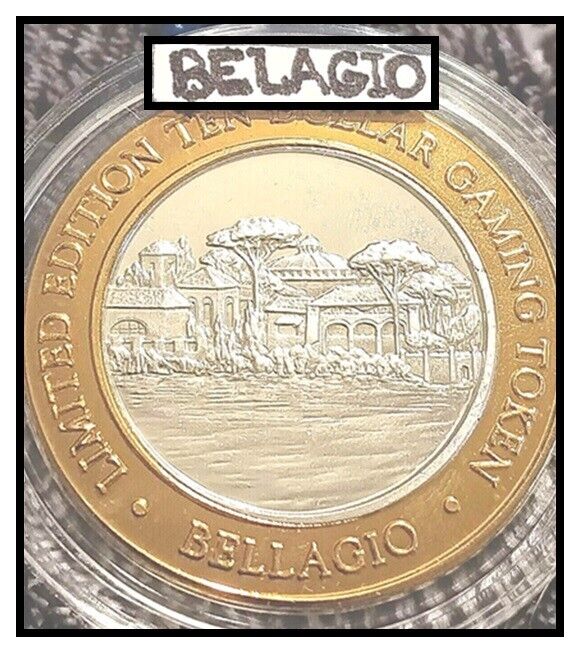 ● BELLAGIO CASINO, LV | SILVER STRIKE COIN | $10 | GAMING TOKEN ●