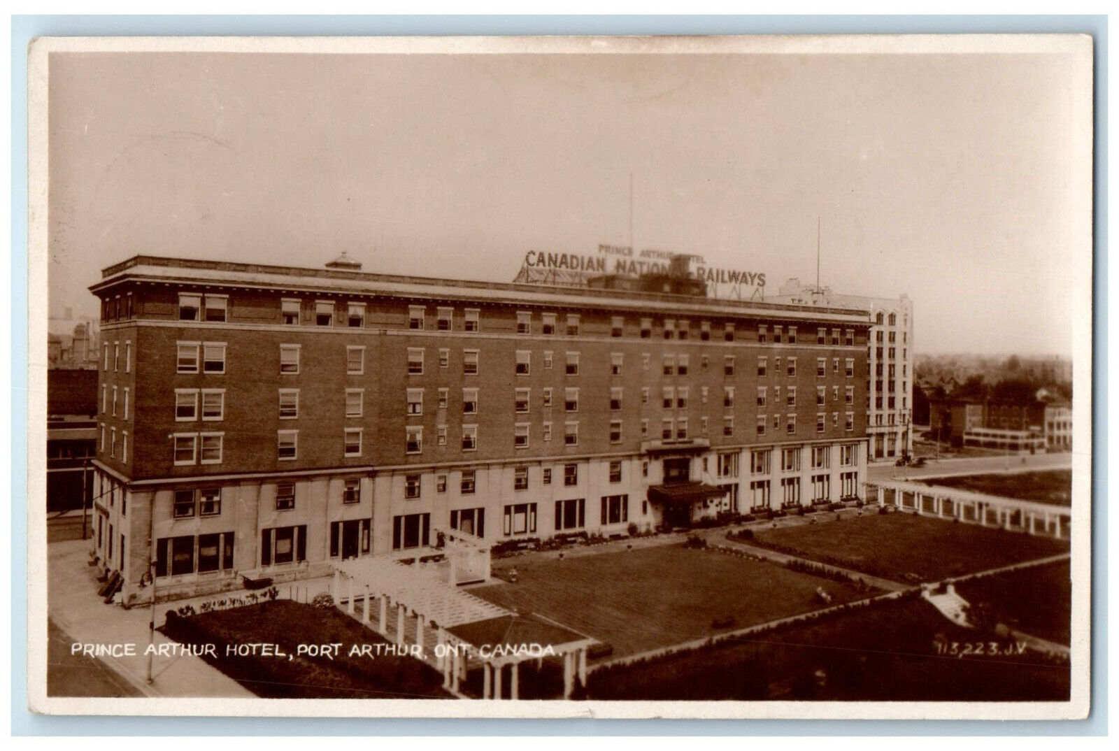 1934 Prince Arthur Hotel Port Arthur Ontario Canada Vintage RPPC Photo Postcard