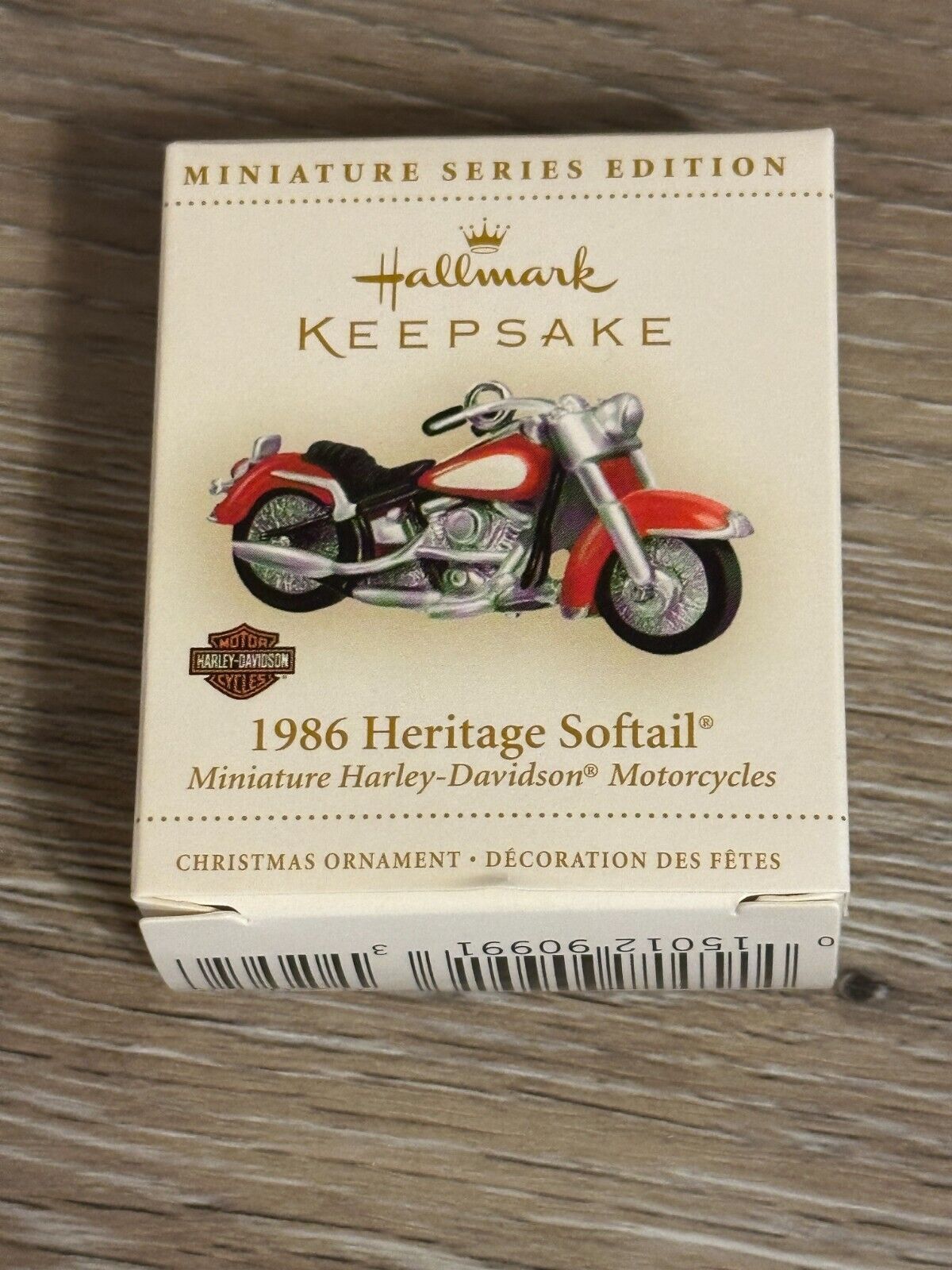 Hallmark Keepsake Mini 1986 HERITAGE SOFTAIL Harley Davidson Ornament NIB