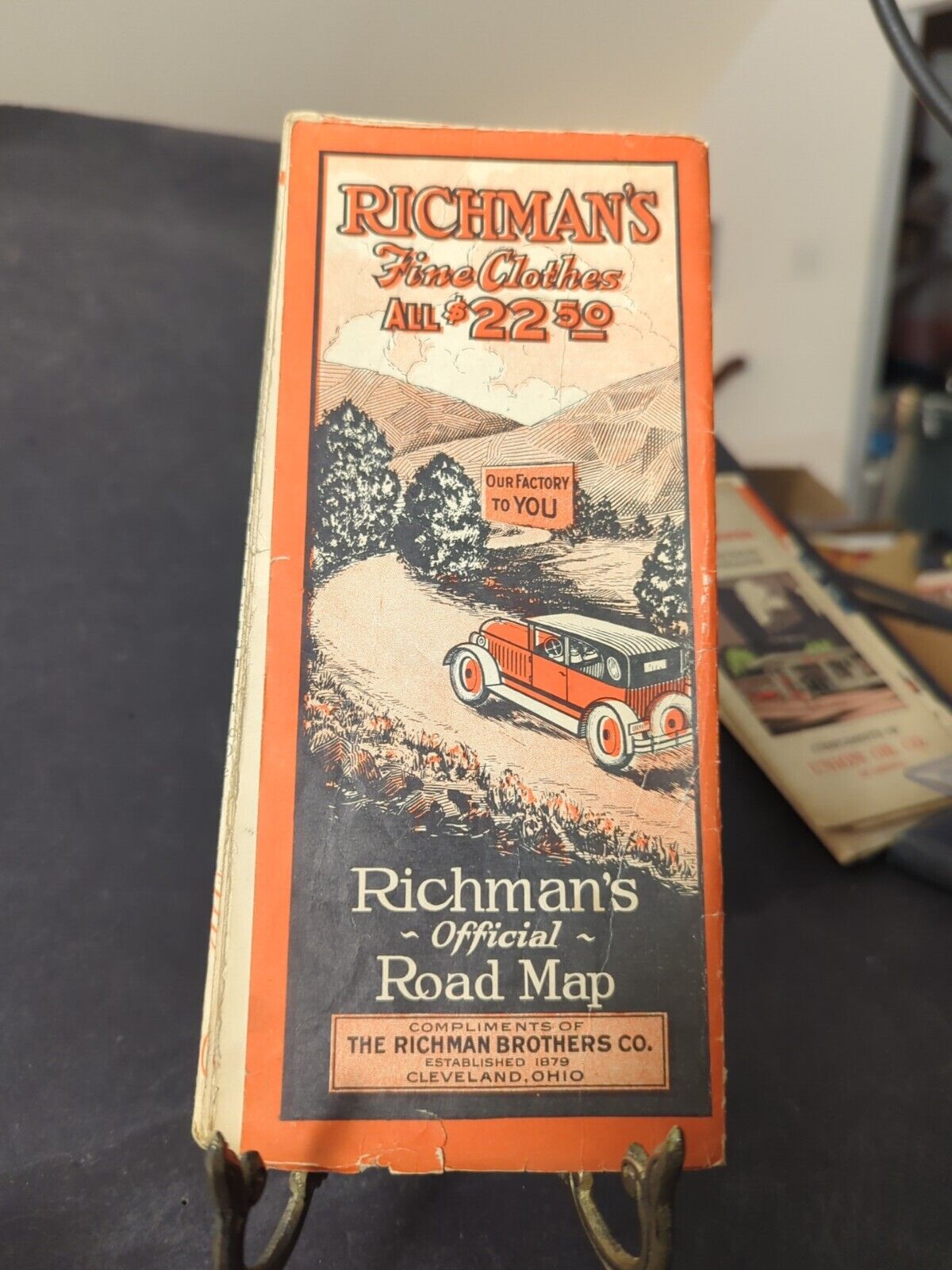 1920s Richman's Fine Clothes Road Map Advertising