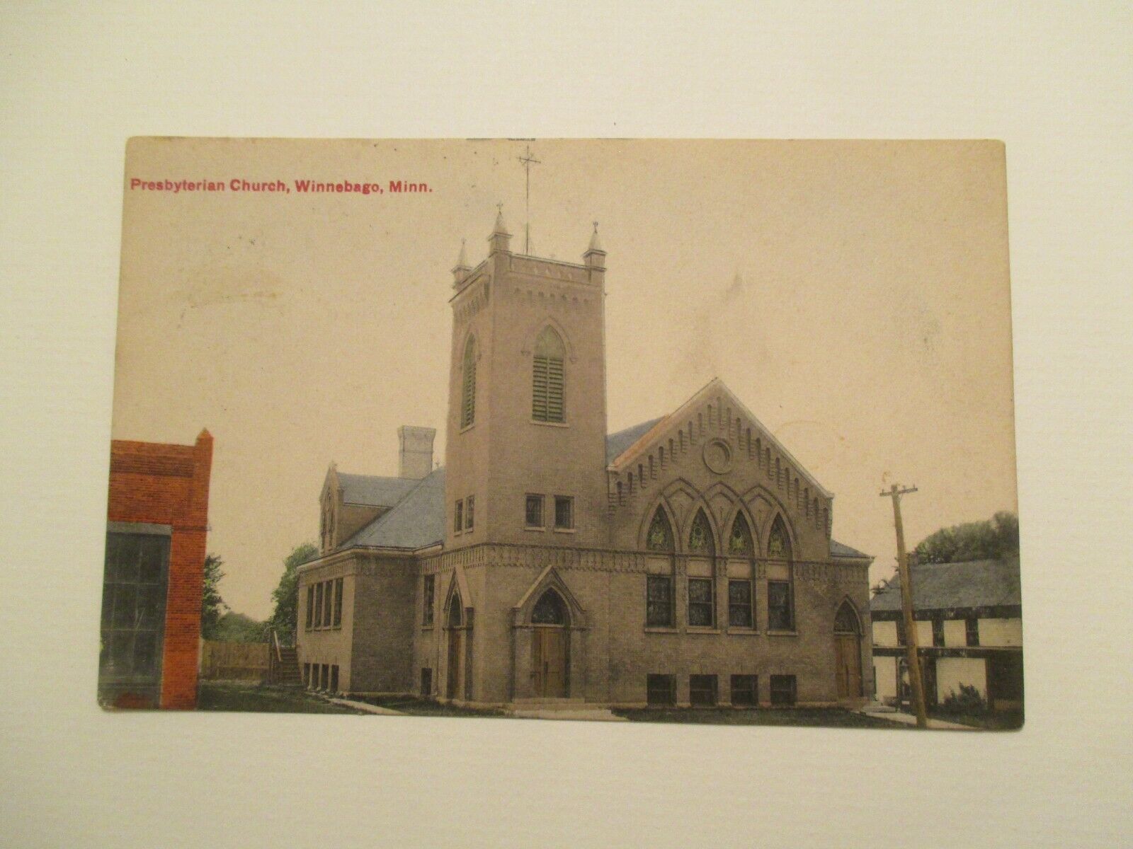 Winnebago Minnesota Postcard Presbyterian Church 1909 MN