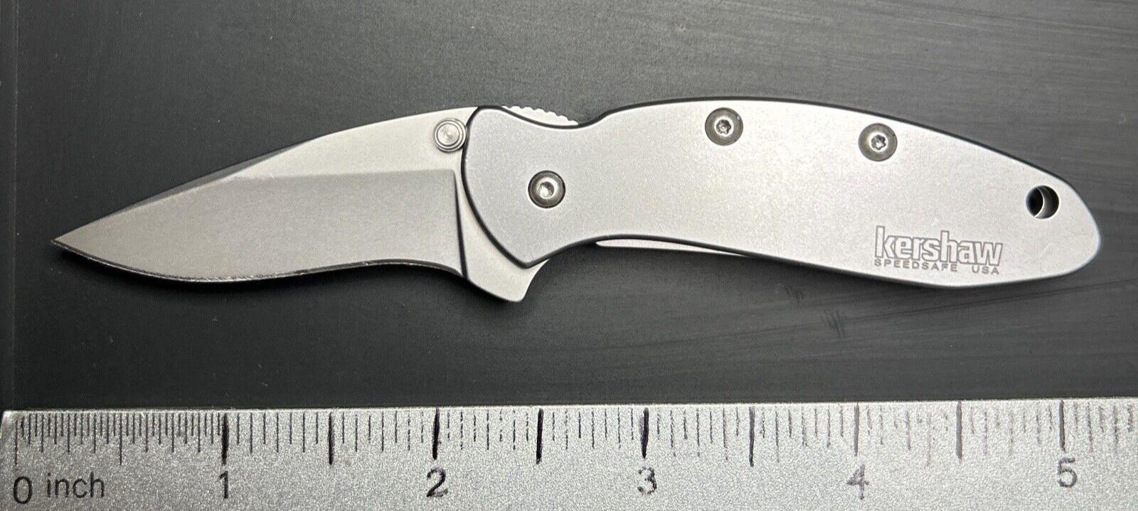 1600 Kershaw Chive Pocketknife Plain Edge Blade 3\