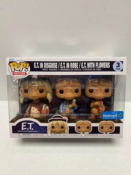 Funko Pop E.T. 40th Anniversary 3 Pack Vinyl Figure Walmart Exclusive NEW
