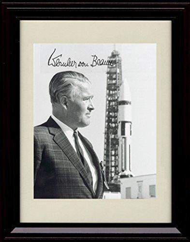 Unframed Wernher von Braun Autograph Promo Print - Engineering Pioneer