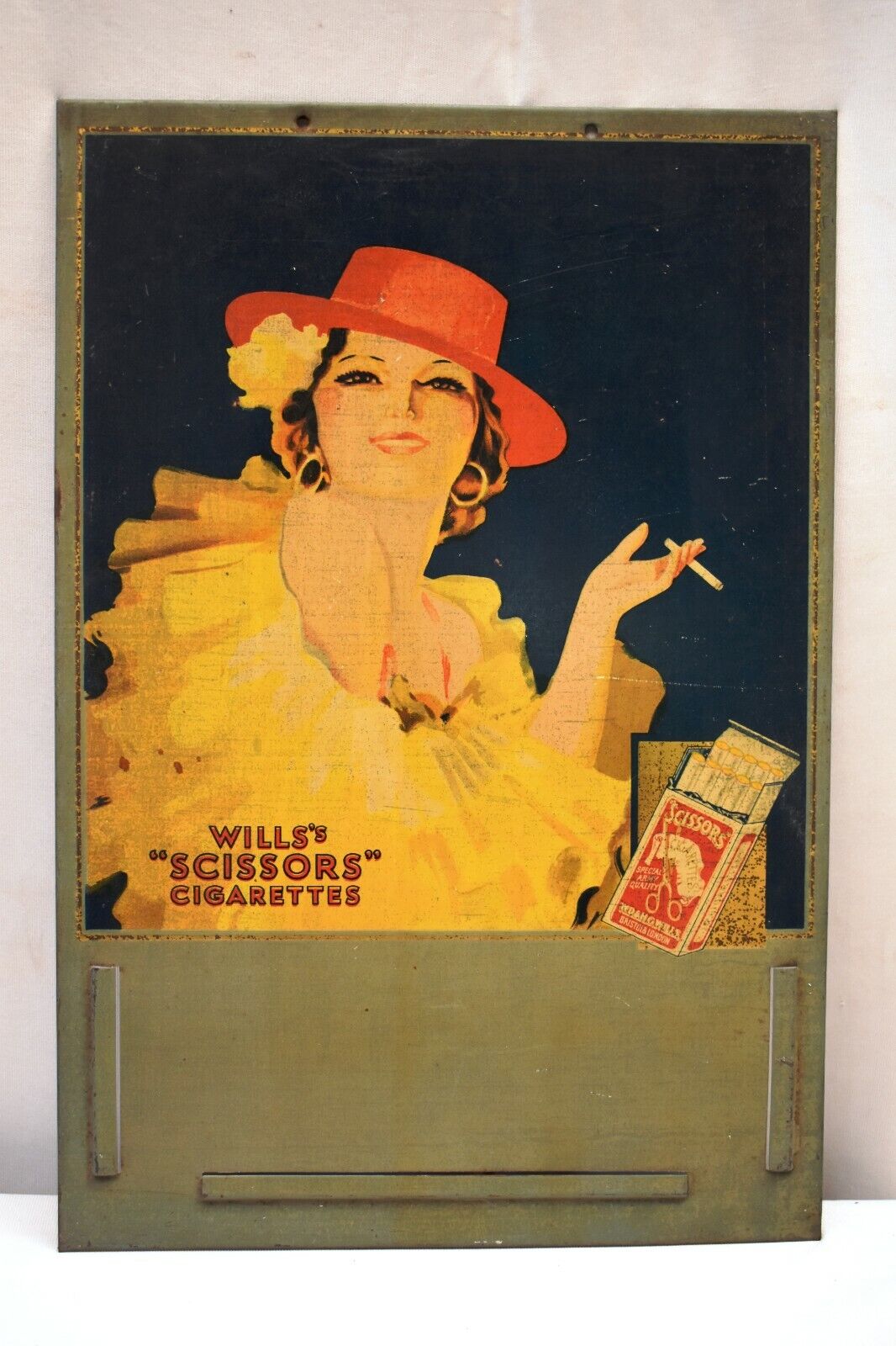 Vintage Will\'s Scissors Cigarettes Advertising Tin Sign Board Calendar Collecti\