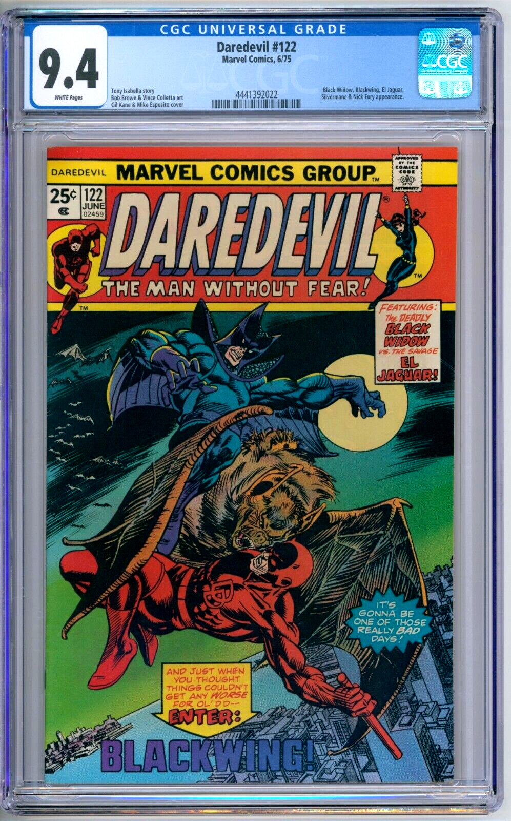 Daredevil 122 CGC Graded 9.4 NM Marvel Comics 1975