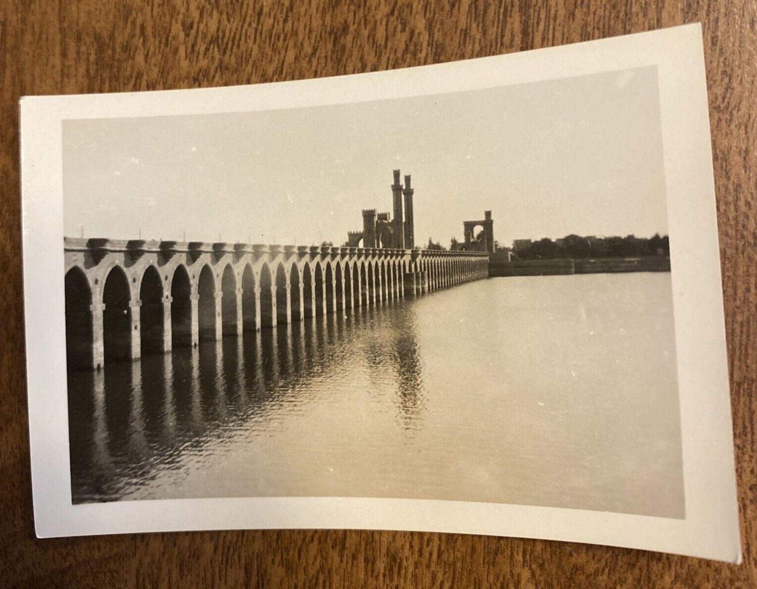 Vintage 1940s Delta Barrage Dam Cairo Egypt Original Old Real Photograph P9o6
