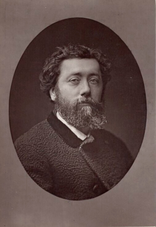 French Artist Jules Breton antique 1880s photoglypty photograph