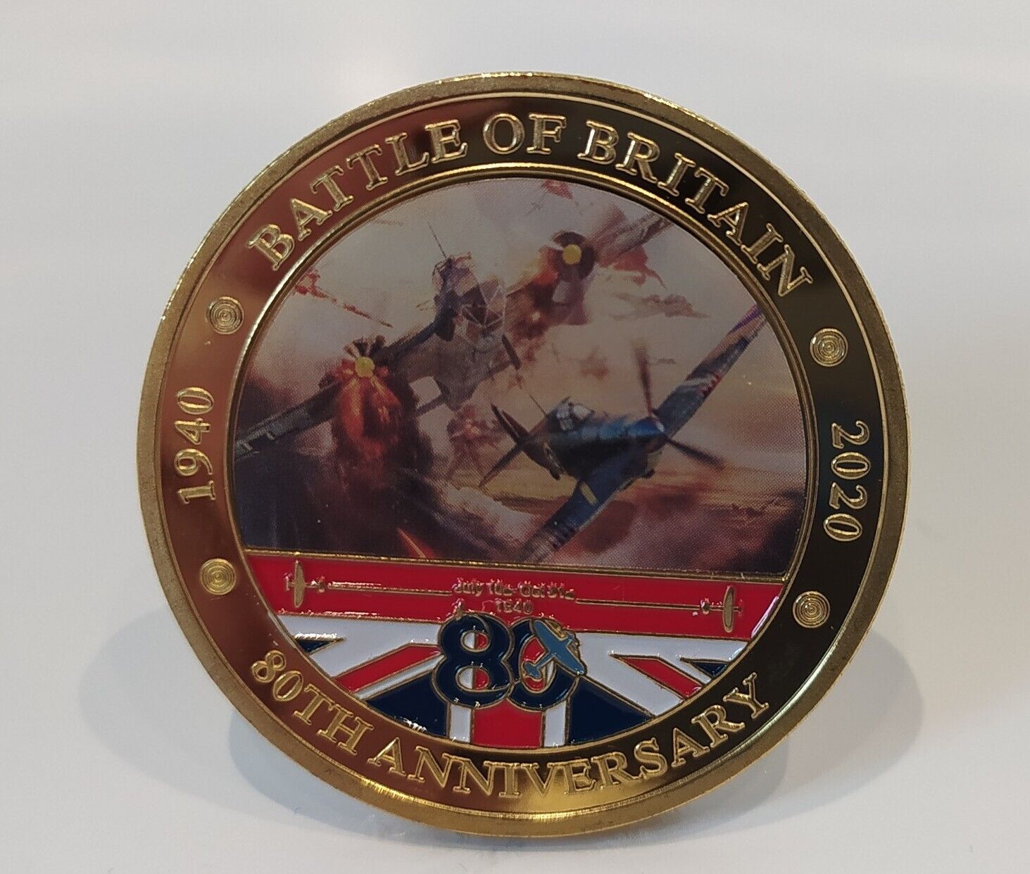 Battle of Britain Gold Coin 80th Aniversary World War II Spitfire Luftwaffe RAF