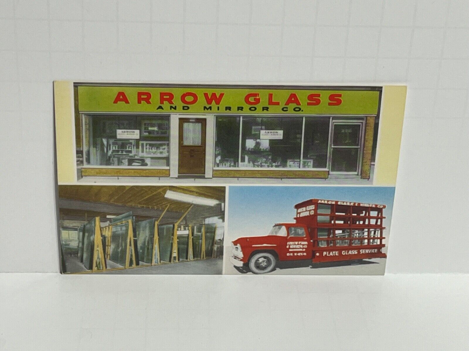 Postcard Buffalo New York NY Arrow Glass Mirror Co Advertising A69