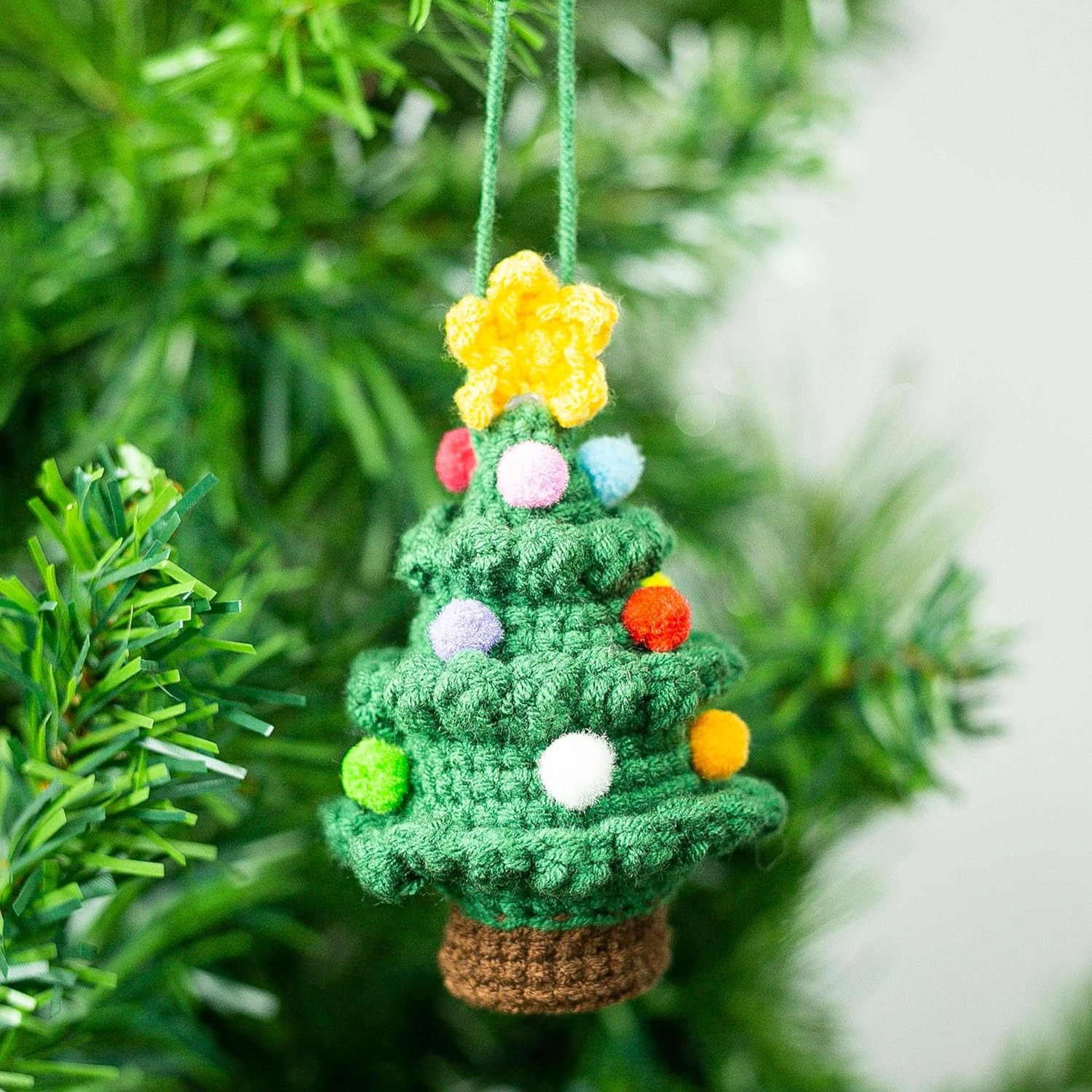 Christmas Tree Handmade Crochet Christmas Ornament, Christmas Tree Knitted Rear 