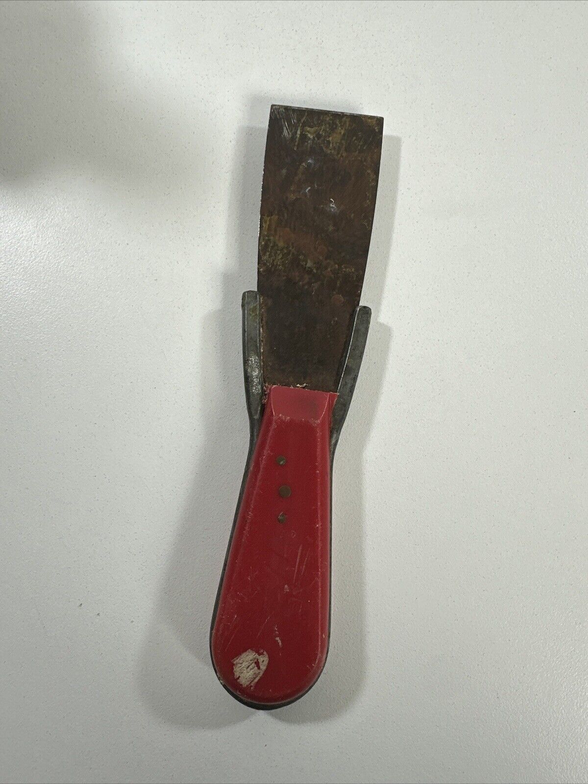 Premium Red Devil Skewed Putty Knife Wall Scraper Red Wood Handle No. P-103 RARE