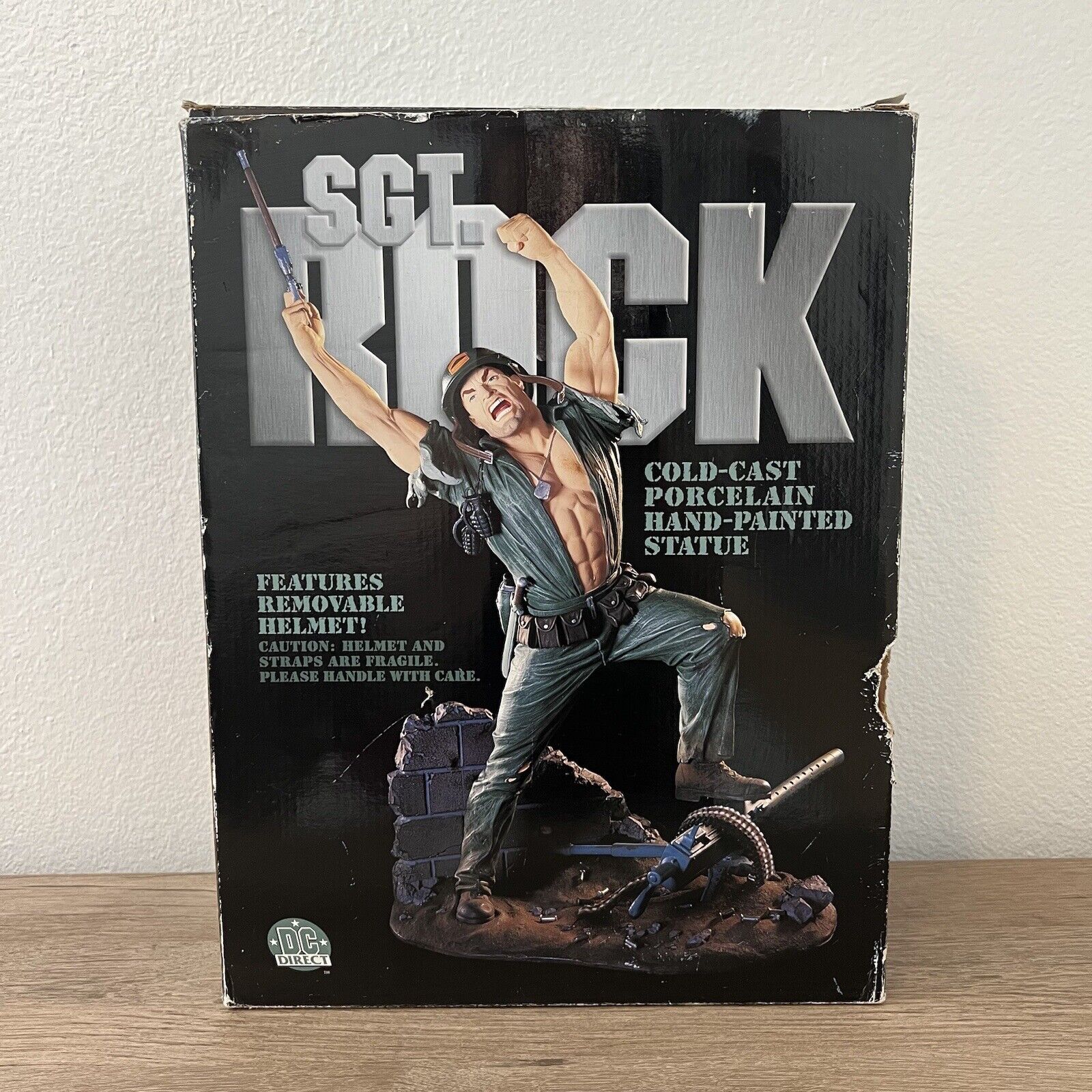 2000 DC Sgt. Rock Cold-Cast Porcelain Hand Painted Statue W/ Sketch In Box