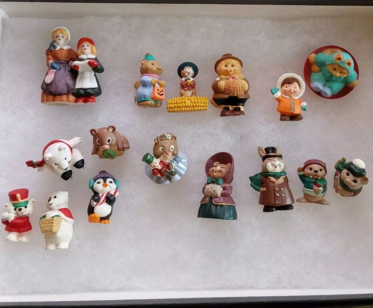 Vintage Lot of 15 Hallmark 1995 Miniature Holiday Animal Figures