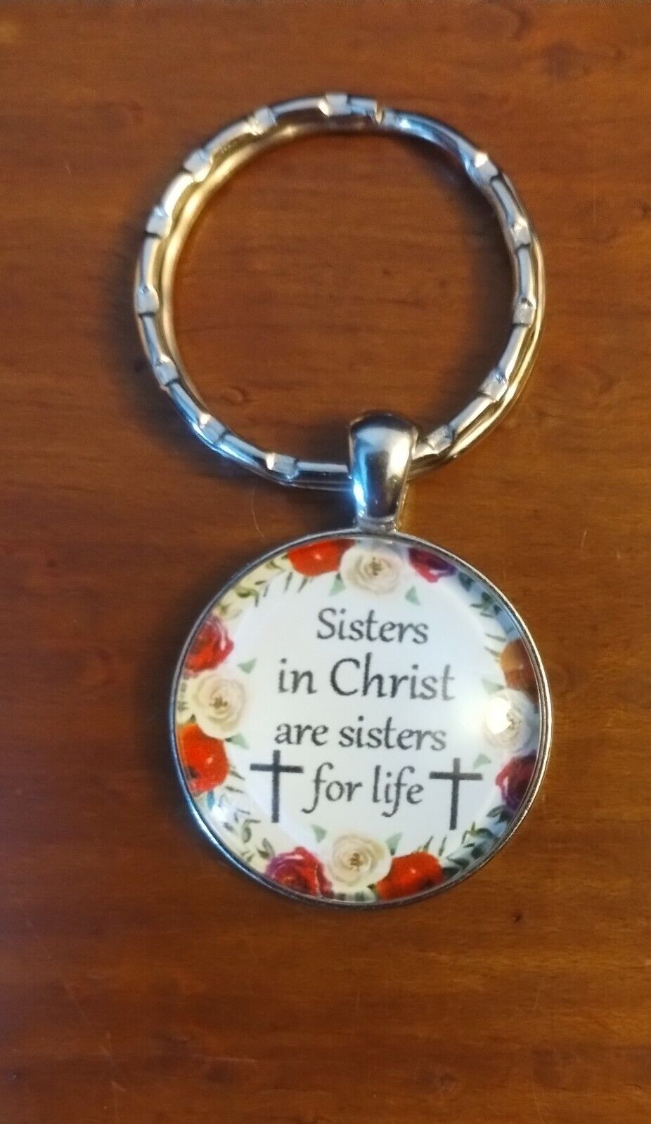 Christian Faith Keychain - Sisters In Christ Are Sisters For Life