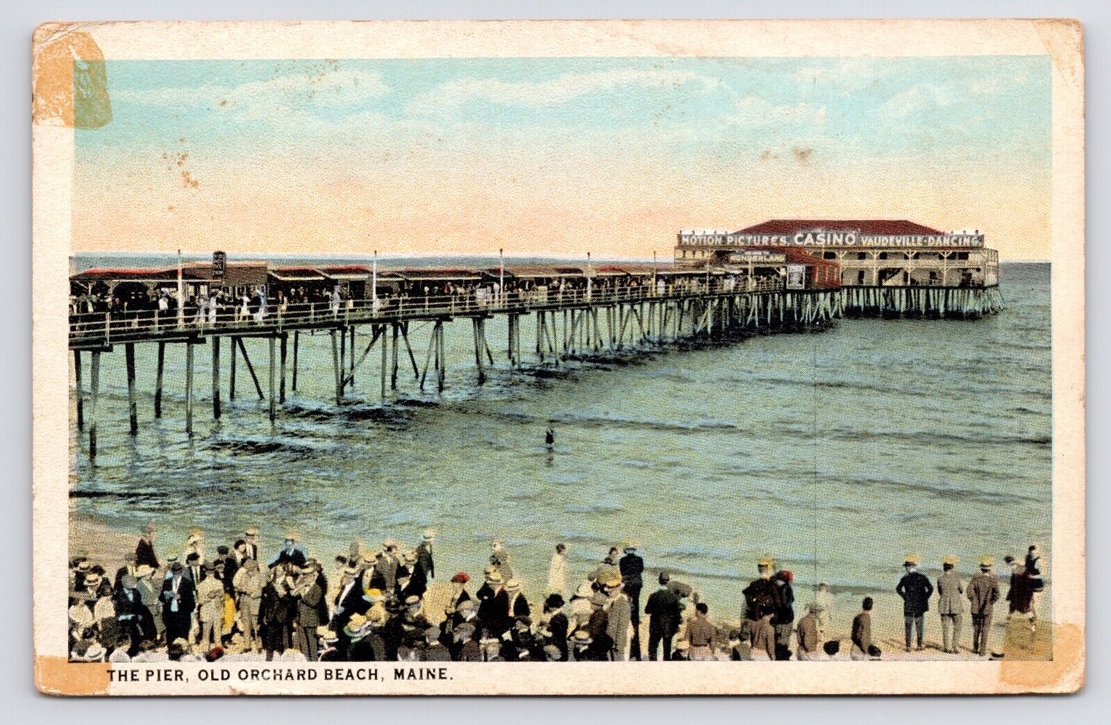 c1920s~Old Orchard Beach Maine ME~PIer~Casino~Vaudeville~Vintage Postcard