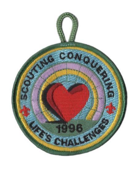1996 Life\'s Challenges Scouting Conquering  BSA Patch  GN Bdr. [VA-3538]