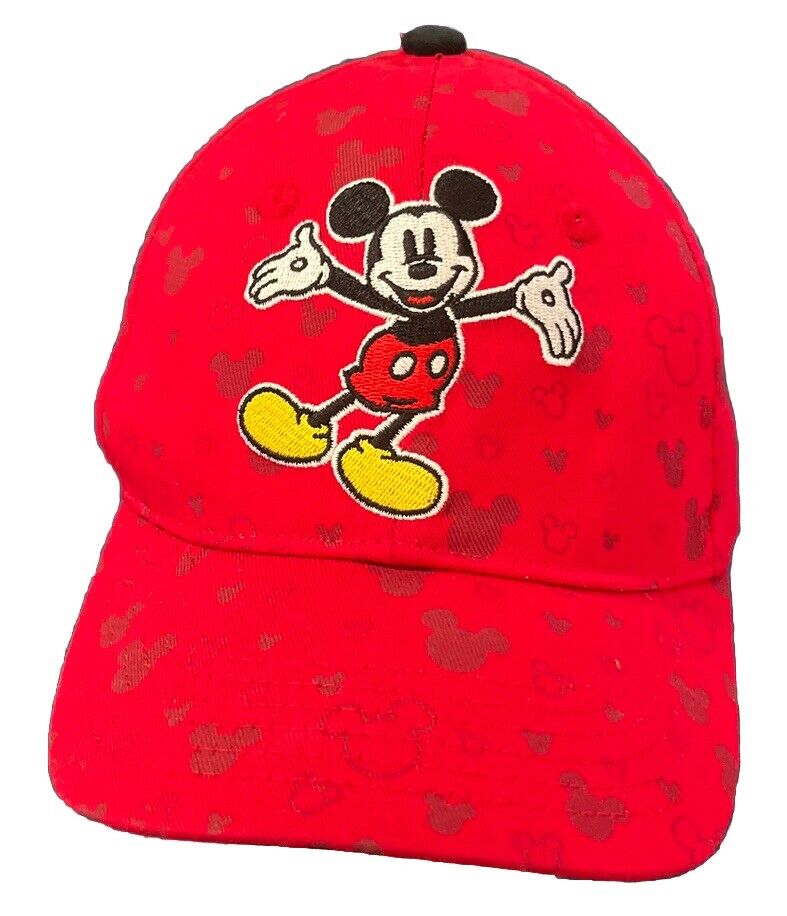 Disney Red Hat Embroidered Mickey Mouse Collectible Childs Baseball Cap