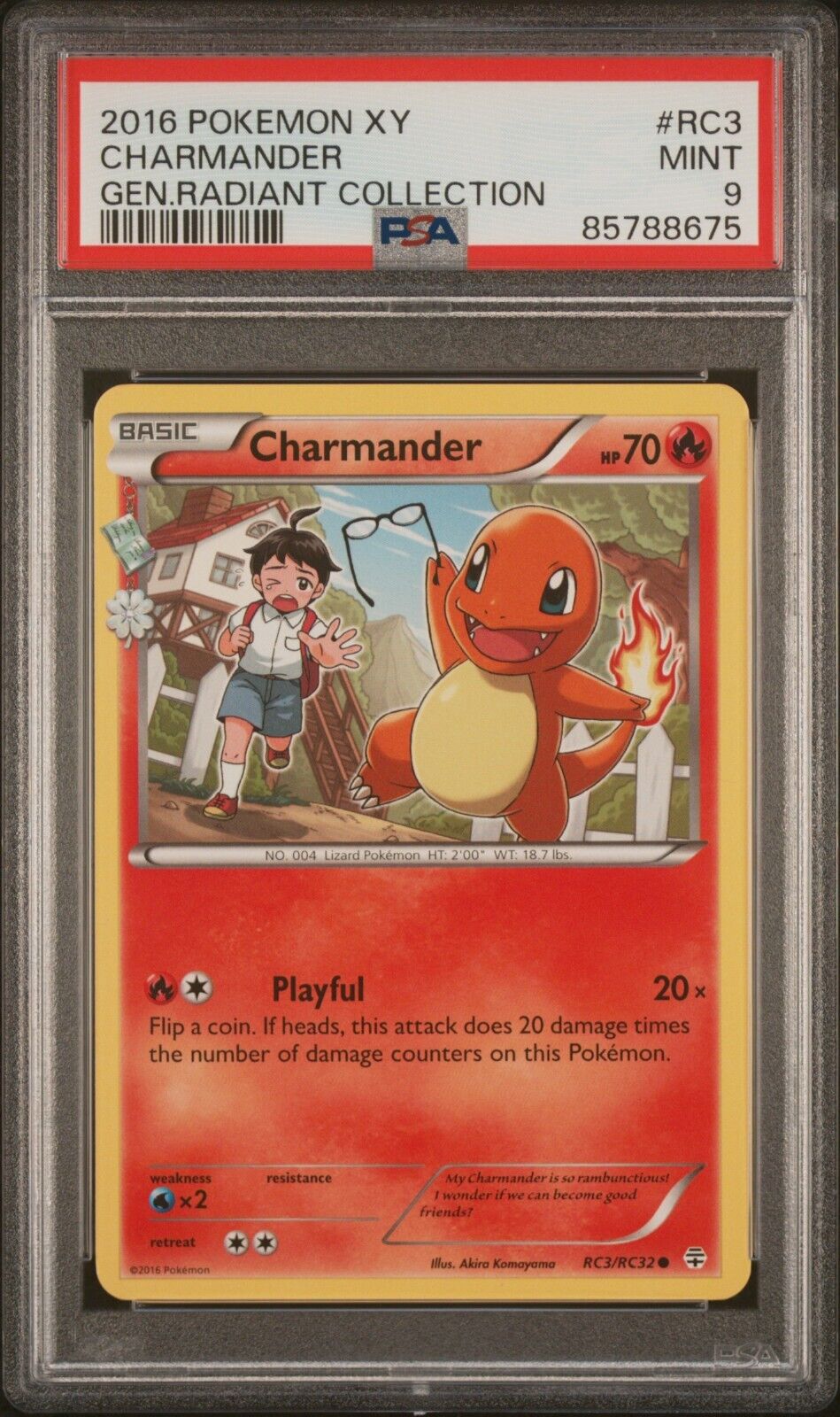 2016 Pokémon Generations Radiant Collection CHARMANDER #RC3 - PSA 9 MINT