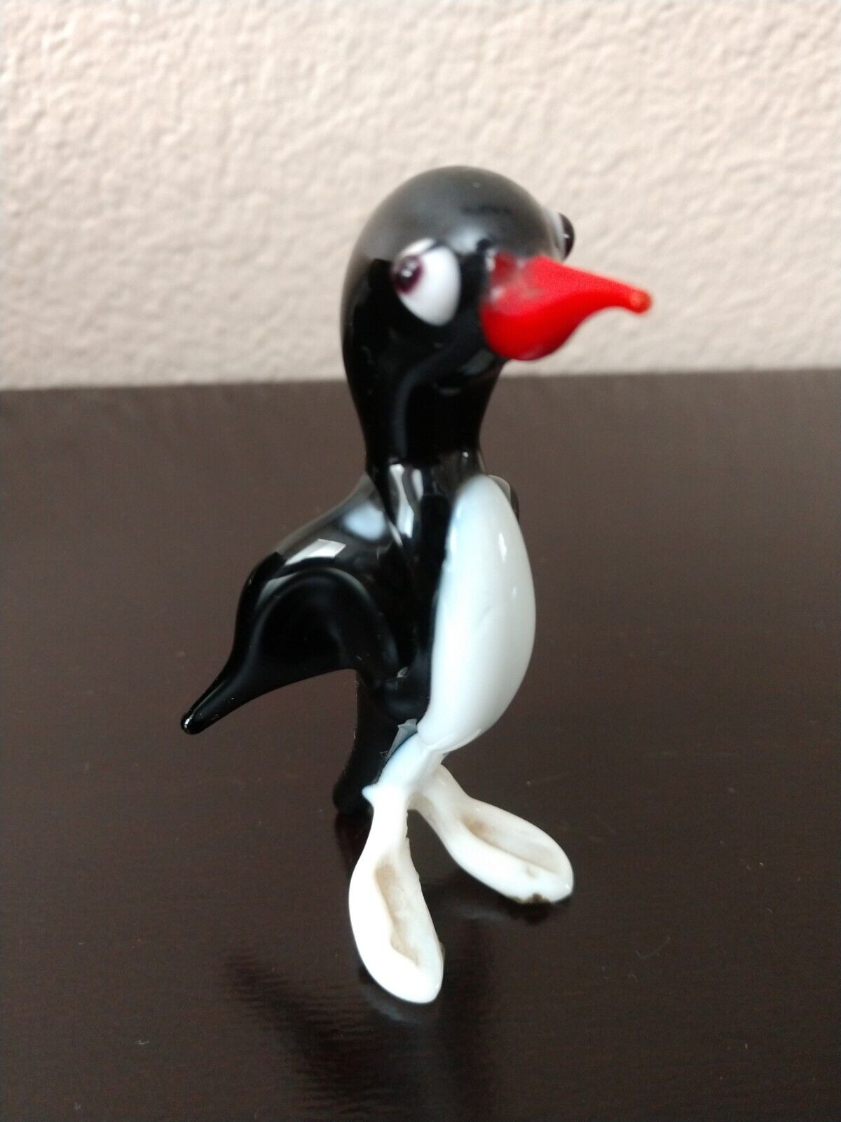 Vintage Penguin Figurine Art Glass Made In Italy 