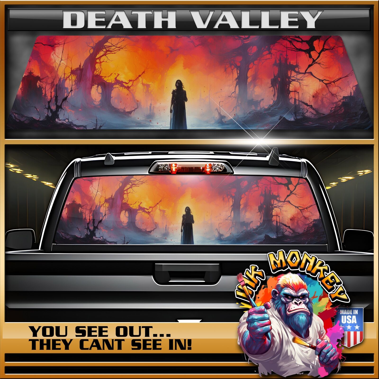 Death Valley - Truck Back Window Graphics - Customizable